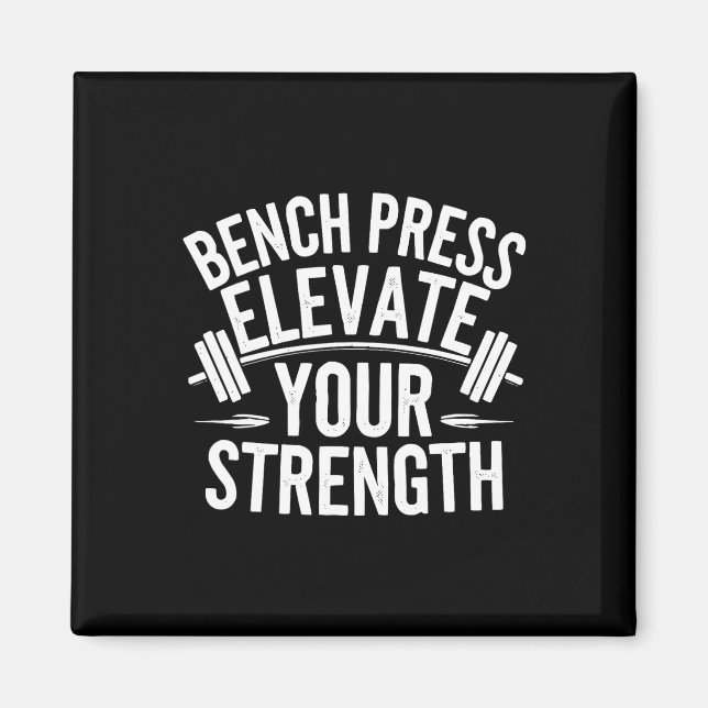Bench Press Exercise Bodybuilding Fitness Workout  Magnet (Front)