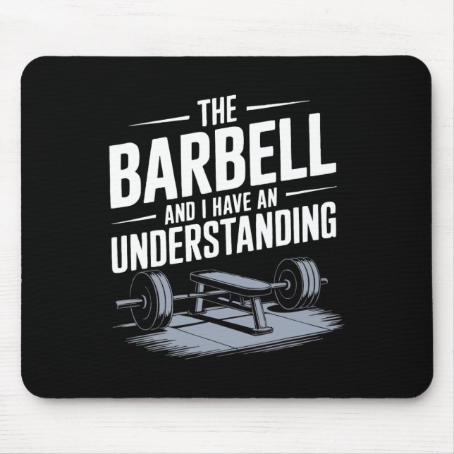 Bench Press Exercise Bodybuilding Fitness Workout  Mouse Pad (Front)