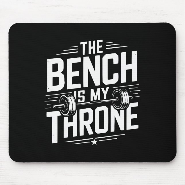 Bench Press Exercise Bodybuilding Fitness Workout  Mouse Pad (Front)