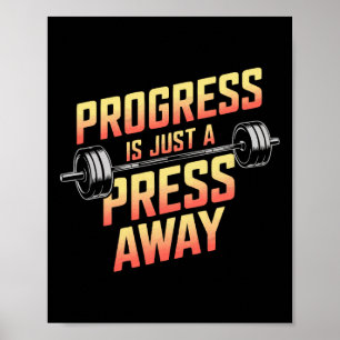 Bench Press Exercise Bodybuilding Fitness Workout Poster