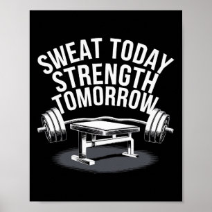 Bench Press Exercise Bodybuilding Fitness Workout Poster