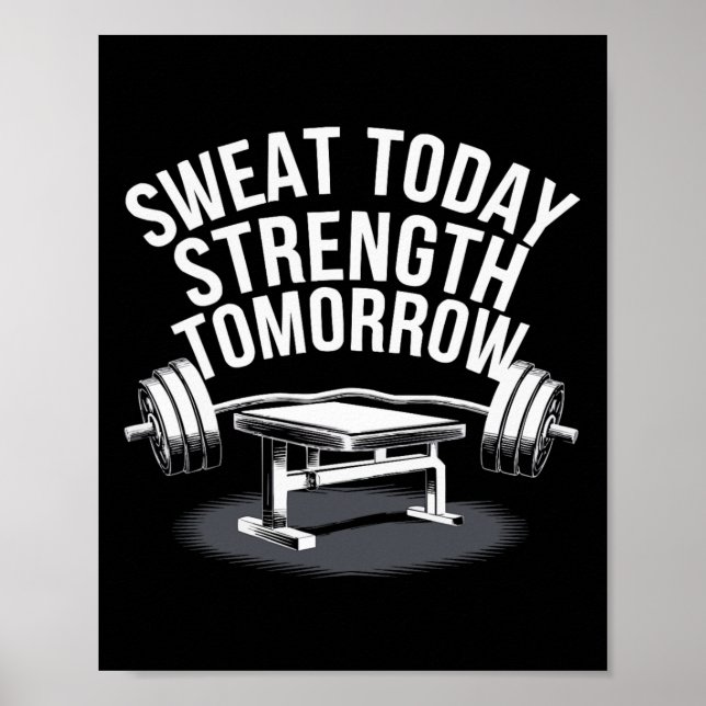 Bench Press Exercise Bodybuilding Fitness Workout  Poster (Front)
