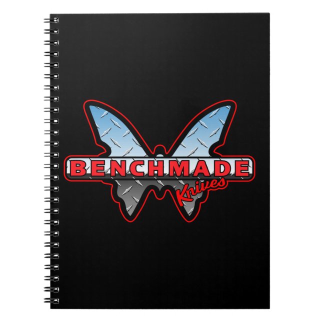 Benchmade Knives 80’s Retro Chrome Butterfly  T-Sh Notebook (Front)