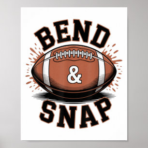 Bend And Snap Football Womens Touchdown Season Gam Poster