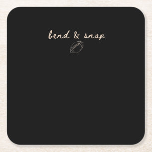 Bend Football Tis The Season Game Day Thanksgiving Square Paper Coaster