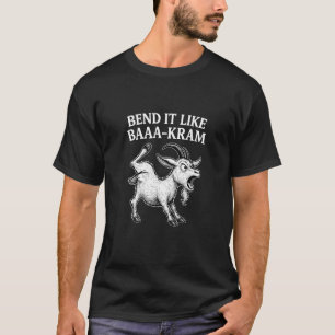 Bend It Like Baaa-Kram Humour Goat Yoga T-Shirt
