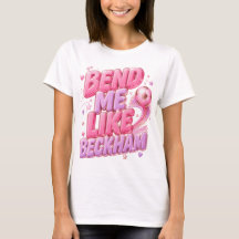 Bend Me Like Beckham Pink Football Graphic Tee | C