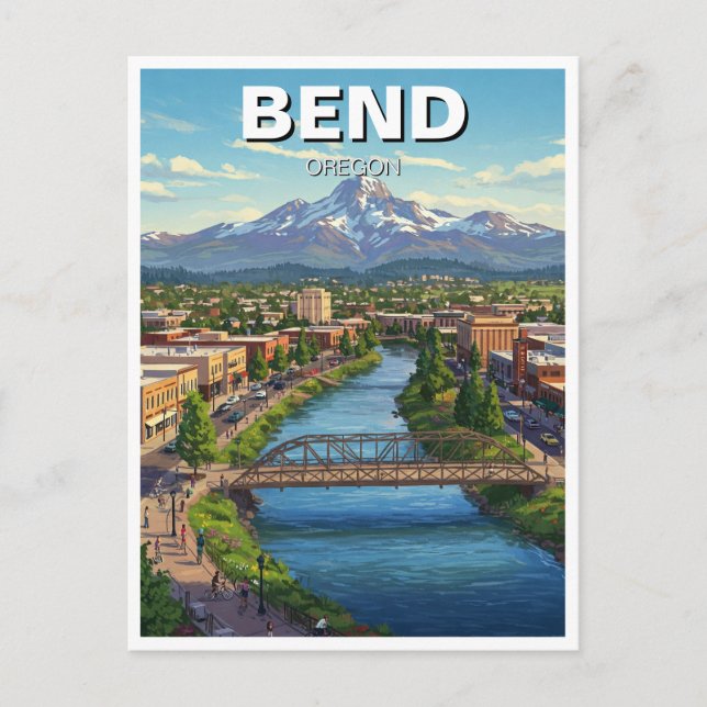Bend Oregon coast Travel Postcard (Front)