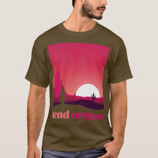 Bend Oregon Desert Illustration Vintage Souvenir2 T-Shirt