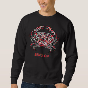 Bend Oregon Dungeness Crab Native American Sweatshirt