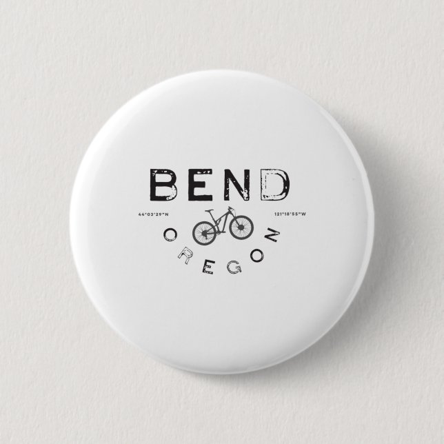 Bend Oregon Mountain Biking  6 Cm Round Badge (Front)