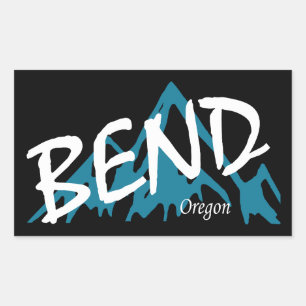 Bend Oregon Mountains Rectangular Sticker
