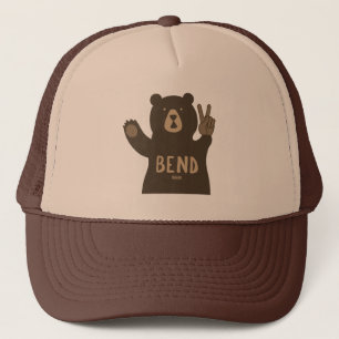 Bend Oregon Peace Bear Trucker Hat
