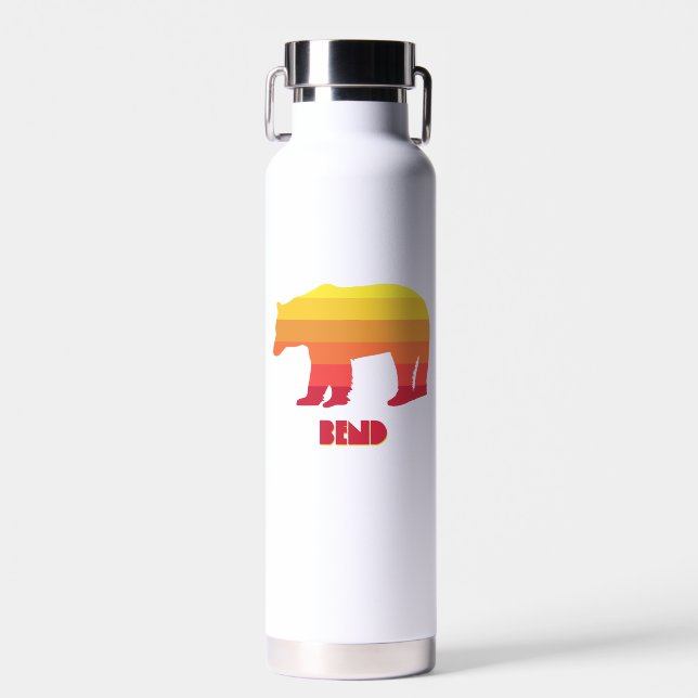 Bend Oregon Rainbow Bear Water Bottle (Front)