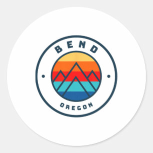 Bend Oregon Skiing Snowboarding Ski Family Trip  Classic Round Sticker