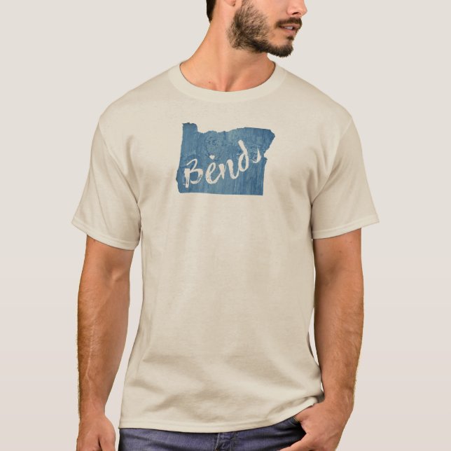 Bend, Oregon Wood Grain T-Shirt (Front)