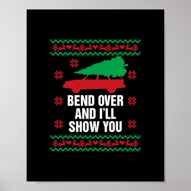 bend over and i&# 9;ll show you christmas couple m poster (Front)
