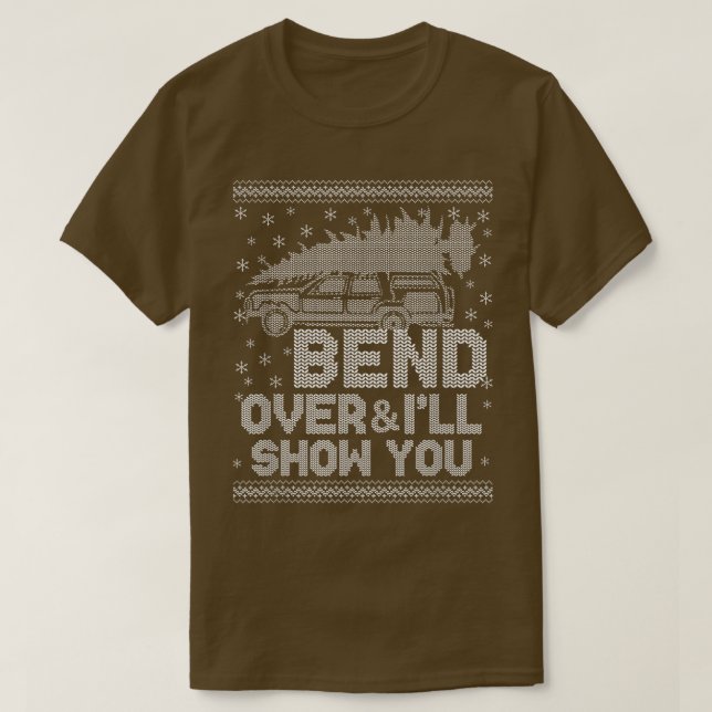 Bend Over And Ill Show You Funny Matching Couple C T-Shirt (Design Front)