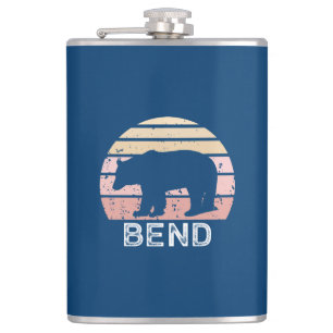 Bend Retro Bear Hip Flask