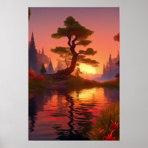 Bending in Grace, Majestic Tree Poster