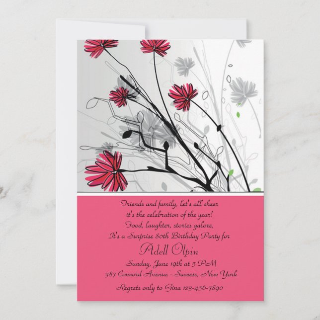 Bending in the Breeze Invitation (Front)