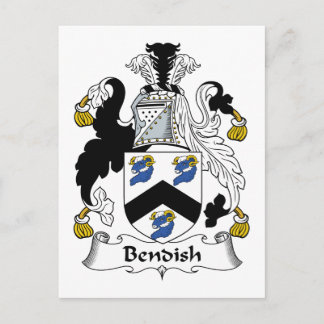 Bendish Family Crest Postcard