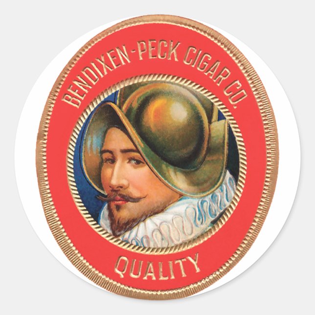 Bendixen-PeckCigar Classic Round Sticker (Front)