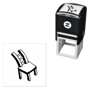Bendy Warped Chair Cartoon Illustration Self-inking Stamp