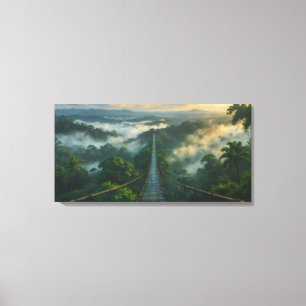 Beneath the mist a secret Stretched Canvas Print