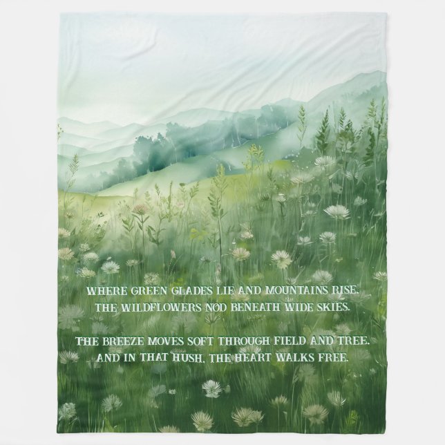 Beneath the Open Sky Fleece Blanket (Front)