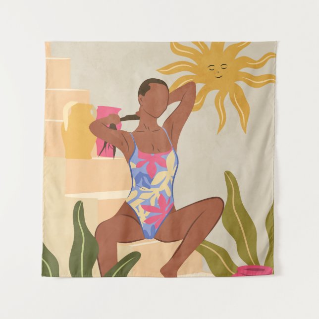 Beneath the Smiling Sun Tapestry (Front)