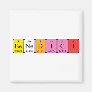 Benedict periodic table name magnet