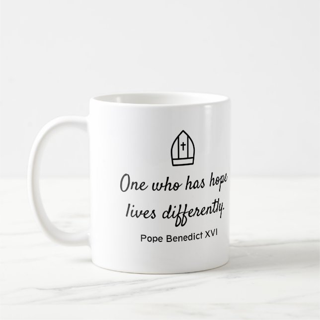 Benedict XVI quote: Hope Coffee Mug (Left)
