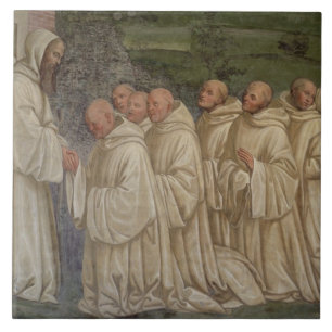Benedictine Monks, from the Life of St. Benedict ( Tile