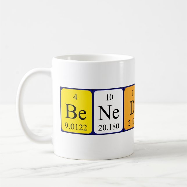Benedikt periodic table name mug (Left)