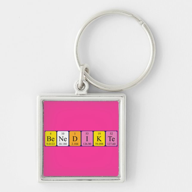Benedikte periodic table name keyring (Front)
