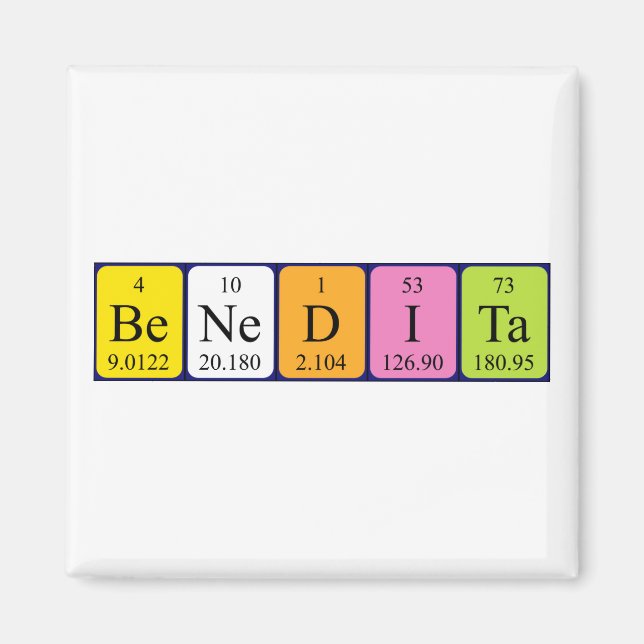 Benedita periodic table name magnet (Front)
