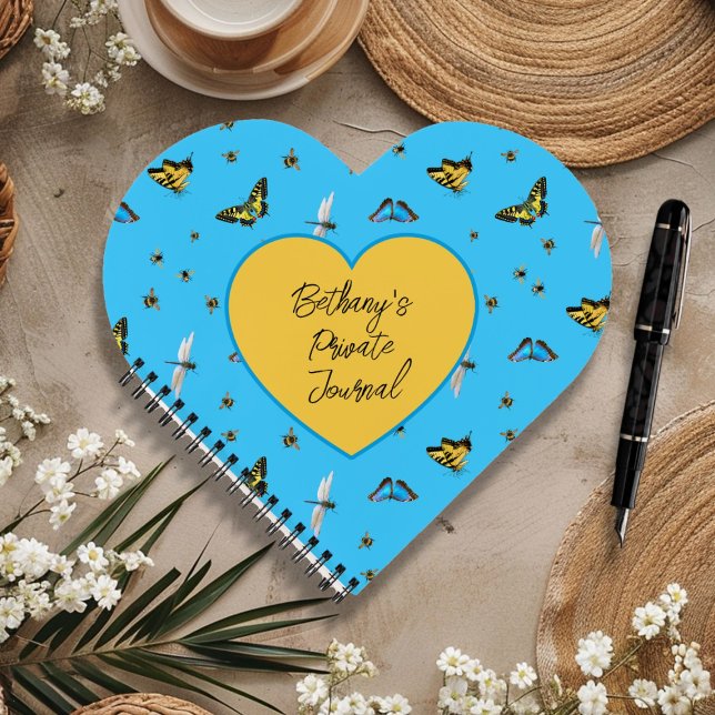 Beneficial Insects Custom Title Heart-shaped Notebook (Creator Uploaded)