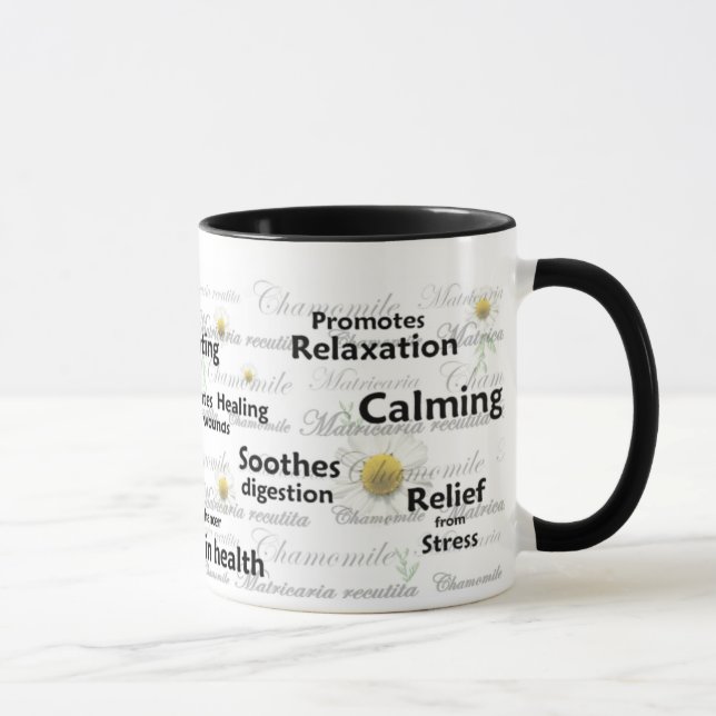 Benefits of Chamomile Tea Mug (with flowers) (Right)