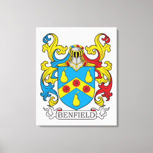 Benfield Family Crest Canvas Print