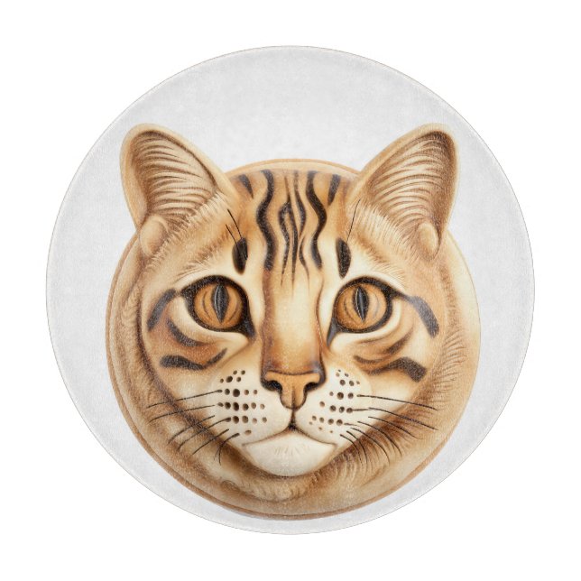 Bengal Cat 3D Inspired Cutting Board (Front)