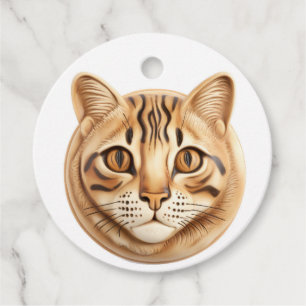 Bengal Cat 3D Inspired Favour Tags
