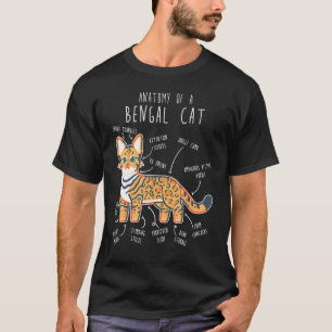 Bengal Cat Anatomy  Cute Pet Bengal Mom Cat Dad T-Shirt