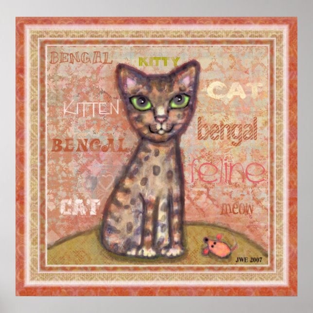 Bengal Cat Art Print (Front)