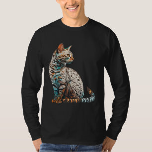 Bengal Cat Breed Colorful Mom Lady T-Shirt