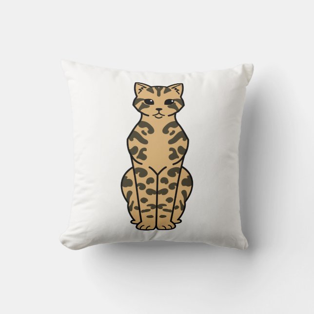 Bengal Cat Cartoon Cushion (Front)