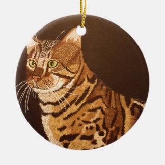Bengal Cat Ceramic Tree Decoration
