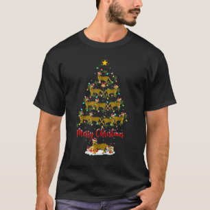 Bengal Cat Christmas Tree Lights Bengal Cat Xmas T-Shirt