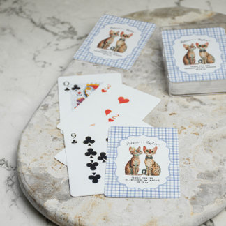 Bengal Cat Couple Wedding Favor Playing Cards