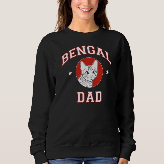 Bengal Cat Dad Sweatshirt (Front)